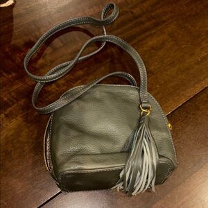 HOBO Green Crossbody Bag with Tassel Detail